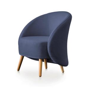 Fauteuil en tissu bleu 70x60h80 cm