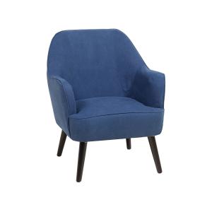Fauteuil en tissu bleu marine