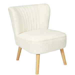 Fauteuil en tissu bouclette erika