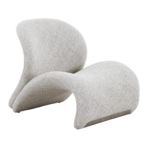 Fauteuil en tissu bouclette sable