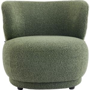 Fauteuil en tissu bouclette vert