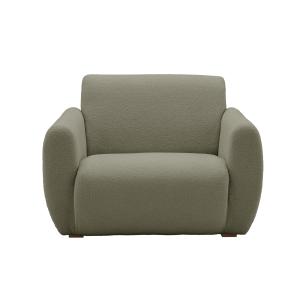 Fauteuil en tissu bouclette Vert Kaki