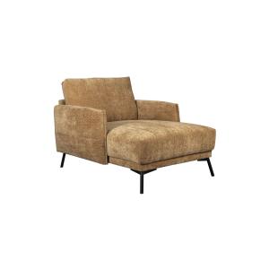 Fauteuil en tissu camel