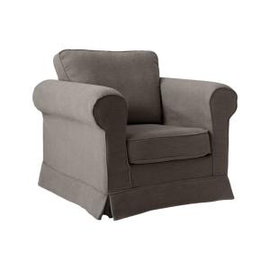 Fauteuil en tissu H 85 gris souris