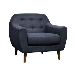 Fauteuil en tissu H78 bleu