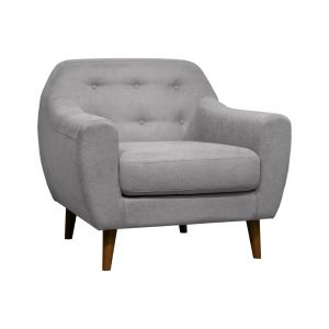 Fauteuil en tissu H78 gris clair