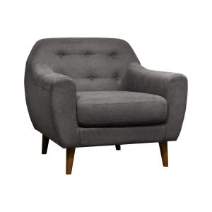 Fauteuil en tissu H78 gris foncé