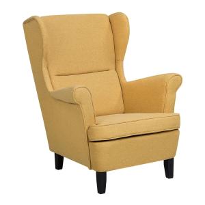 Fauteuil en tissu jaune H102