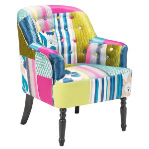 Fauteuil en tissu multicolore H86