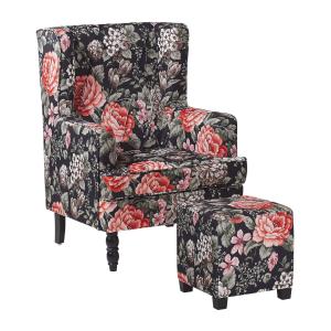 Fauteuil en tissu noir 75x72