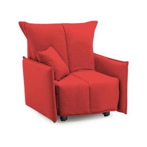 Fauteuil en tissu rouge 110x90h85 cm