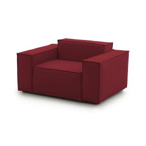 Fauteuil en tissu rouge 140x95h70 cm