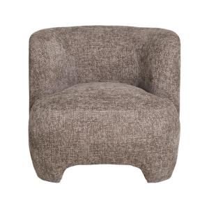Fauteuil en tissu texturé taupe