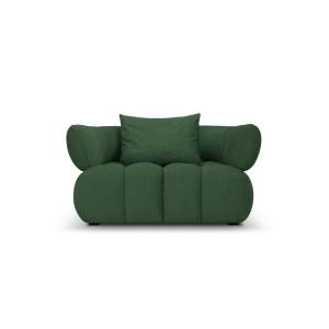 Fauteuil en tissu velours vert