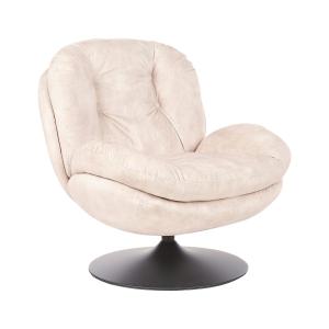 Fauteuil en velours beige H82