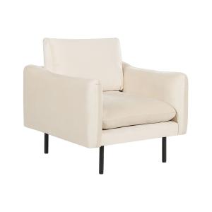 Fauteuil en velours beige H86