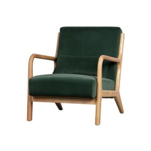 Fauteuil en velours bouteille élégant