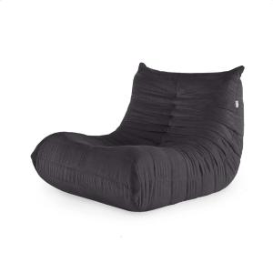 Fauteuil en velours côtelé anthracite