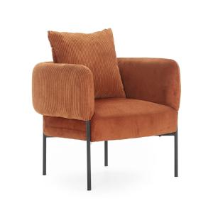 Fauteuil en velours côtelé avec pieds en métal 70x61 h72 cm…