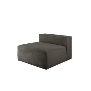 Fauteuil en velours côtelé couleur gris foncé 110x90cm