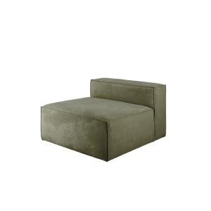 Fauteuil en velours côtelé couleur vert 110x90cm