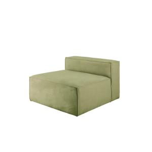 Fauteuil en velours côtelé couleur vert lime 110x90cm