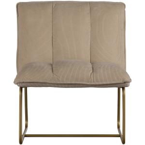 Fauteuil en velours côtelé sable