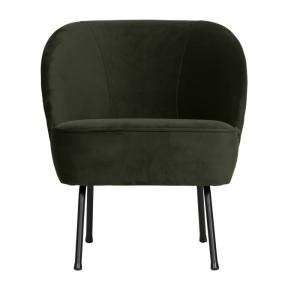 Fauteuil en velours élégant vert foncé