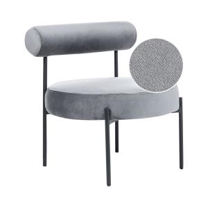 Fauteuil en velours gris H66