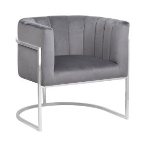 Fauteuil en velours gris H72
