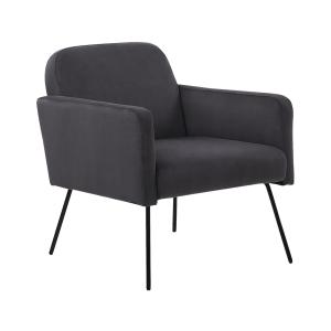 Fauteuil en velours gris H77