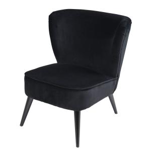 Fauteuil en velours noir