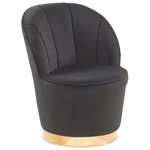 Fauteuil en velours noir H72