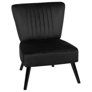 Fauteuil en velours noir H85