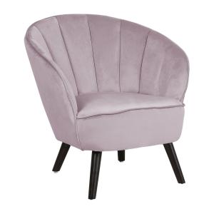 Fauteuil en velours rose H76