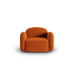 Fauteuil en velours terracotta