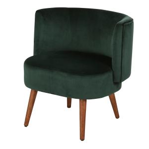 Fauteuil en velours vert