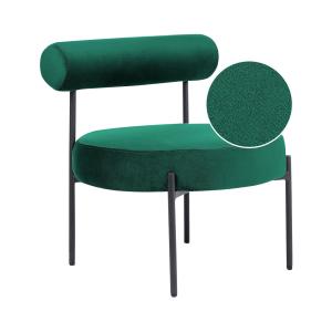 Fauteuil en velours vert H66