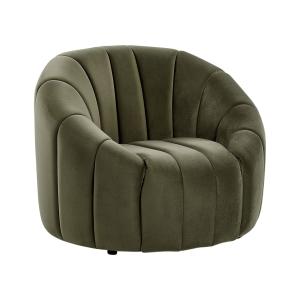 Fauteuil en velours vert H67
