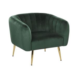 Fauteuil en velours vert H70