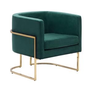 Fauteuil en velours vert H71