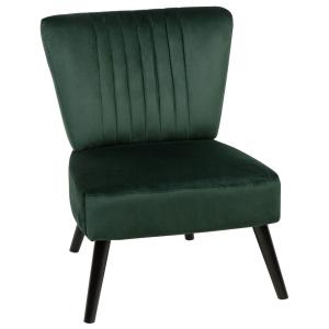 Fauteuil en velours vert H85