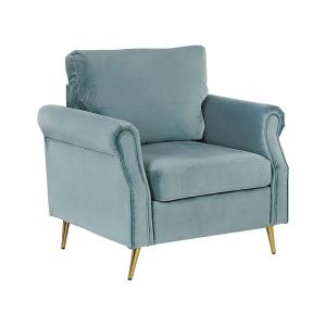 Fauteuil en velours vert H90