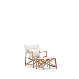 Fauteuil fauteuil club avec repose-pieds beige