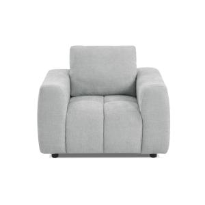 Fauteuil fixe  1 place tissu chenille gris