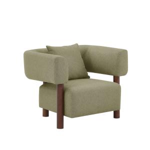 Fauteuil fixe  1 place tissu kaki