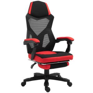 Fauteuil gaming réglable repose-pied intégré tissu maille r…