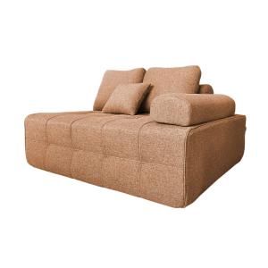 Fauteuil gauche pour canapé modulable en tissu terracotta L…