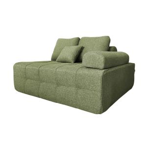 Fauteuil gauche pour canapé modulable en tissu vert L 140 c…
