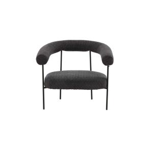 Fauteuil gris foncé en bouclé